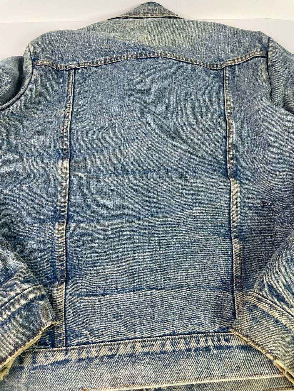 Vintage 1970s JCPenney Indigo Super Denim Quilt Lined Trucker Jacket - Picture 13 of 14